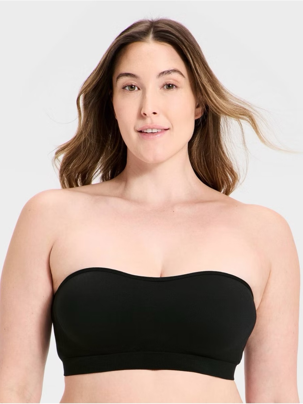 Preloved push up Strapless Black Seamless Bandeau Bra